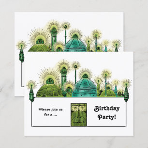 Invitación Asistente Vintage de Oz, Fiesta de Cumpleaños de l