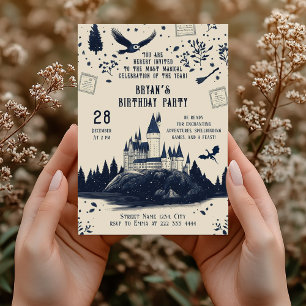 Invitación Asistentes mágicos Castle Birthday Party