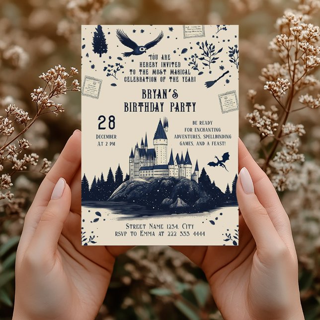 Invitación Asistentes mágicos Castle Birthday Party (Subido por el creador)