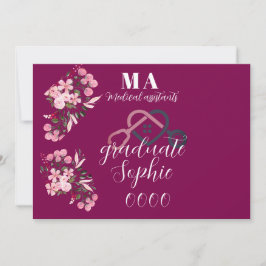 Invitación Asistentes médicos personalizados se gradúan