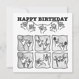Invitación ASL ILY Obsession - Happy Birthday!
