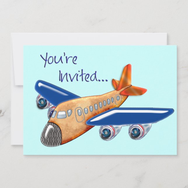Invitación asombrosa del aeroplano (Anverso)