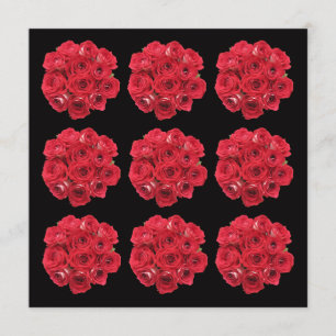 Invitación Asombrosas Rosas Rojas Bouquets prometen renovació
