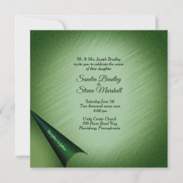 Invitación Asombroso giro verde de la página