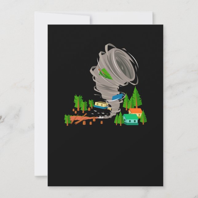 Invitación Asombrosos Tornado y Tormentas (Anverso)