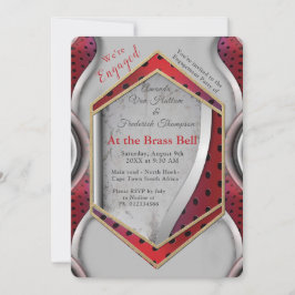 Invitación Aspecto moderno y audaz de textura gris 3D metálic