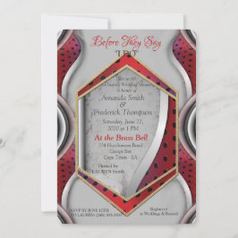 Invitación Aspecto moderno y audaz de textura gris 3D metálic