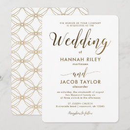 Invitación Aspecto sencillo y elegante del cobre con Boda bla