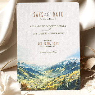 Invitación Aspen Mountain Charm Save-the-Date