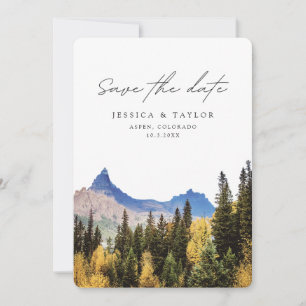 Invitación Aspen Save the Date Colorado Boda