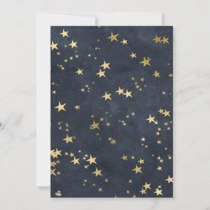 Invitación Astrología de Starry Night Sky Golden Stars