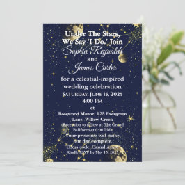 Invitación Astrología y tema nocturno estrellado | Boda celes