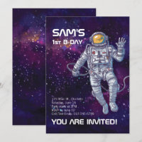 Astronauta acuarela en el espacio con estrellas y 