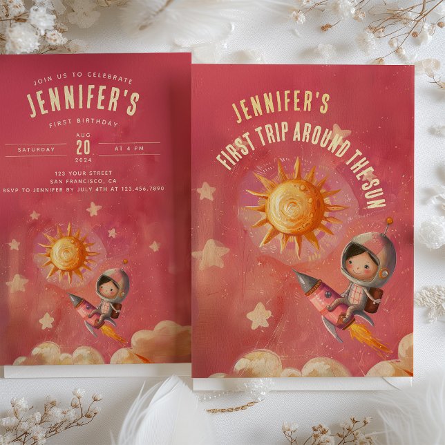 Invitación Astronauta Aventura Primera fiesta de cumpleaños (Subido por el creador)