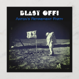 Invitación Astronauta de alunizaje en caminata lunar