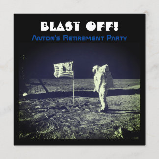 Invitación Astronauta de alunizaje en caminata lunar