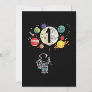 Invitación Astronauta de cumpleaños de 1 año