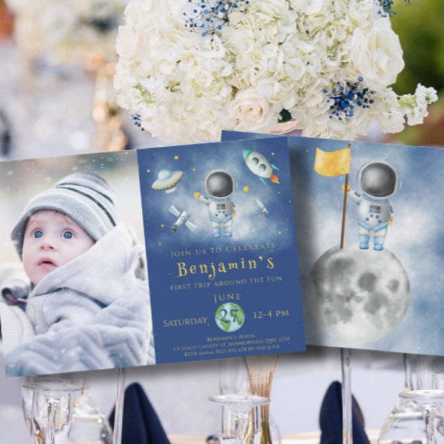 Invitación Astronauta de cumpleaños espacial Fiesta en (Subido por el creador)