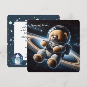 Invitación Astronauta De Oso De Teddy Bebé