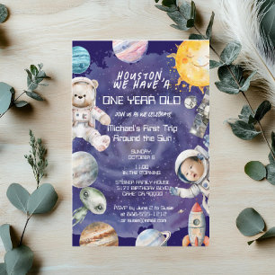 Invitación Astronauta del espacio exterior de la edad del per