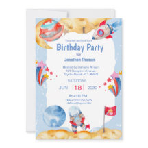 Astronauta del espacio exterior de los niños Invit