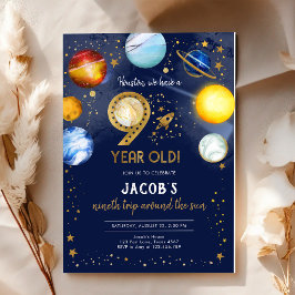 Invitación Astronauta del Espacio Exterior Planeta Galaxia Cu