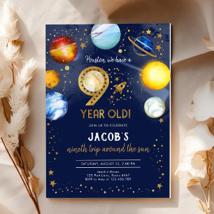 Invitación Astronauta del Espacio Exterior Planeta Galaxia Cu