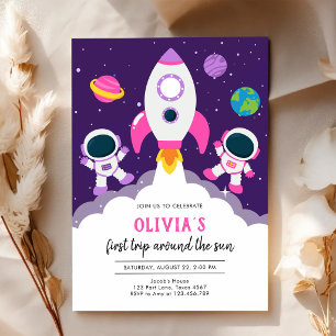 Invitación Astronauta del Espacio Exterior Planeta Galaxia Cu