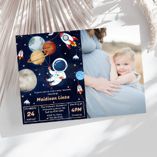Invitación Astronauta del espacio ultraterrestre Fiesta Baby