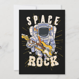 Invitación Astronauta del rock espacial Guitarra Amantes De L