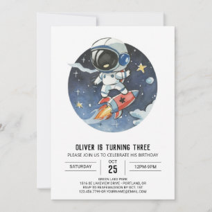 Invitación Astronauta digital en el espacio ultraterrestre