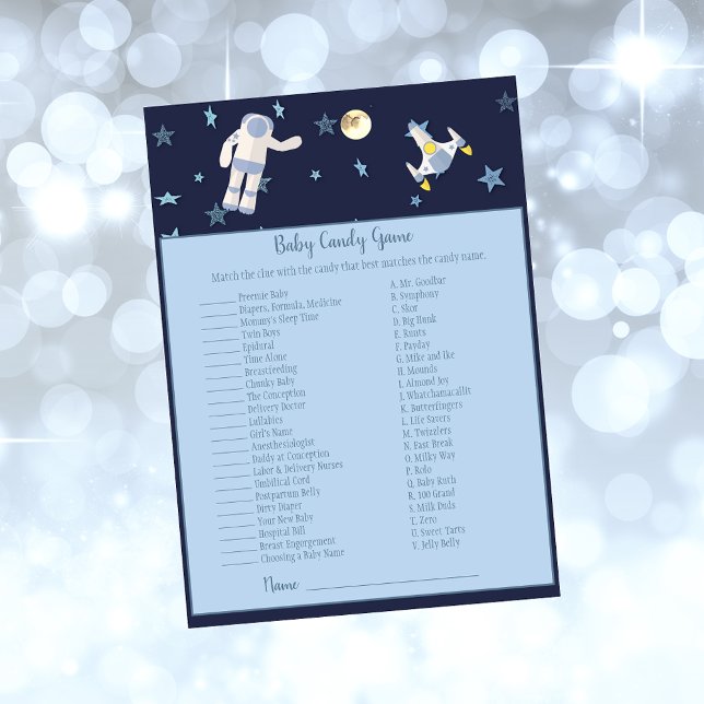 Invitación Astronauta en el espacio exterior juego de la golo (Subido por el creador)