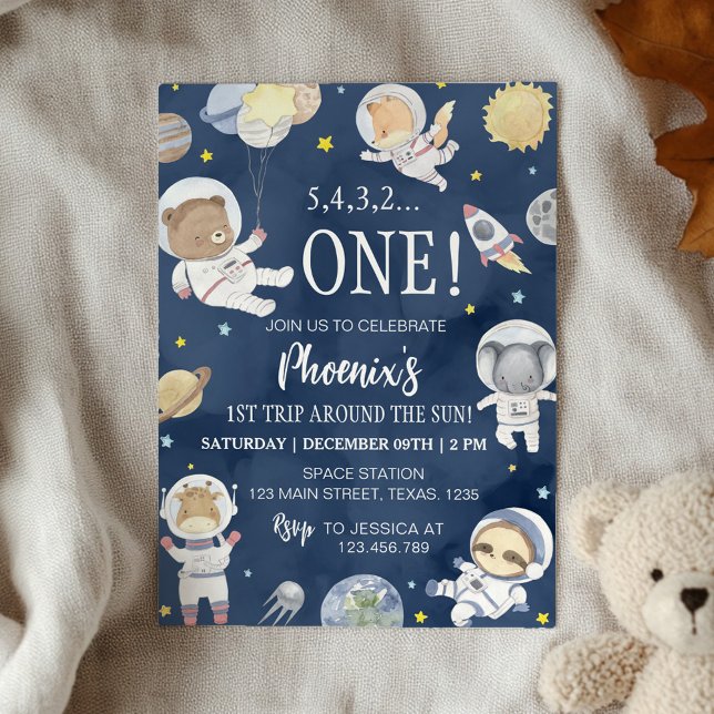 Invitación Astronauta en el espacio ultraterrestre Safari Cum (Subido por el creador)