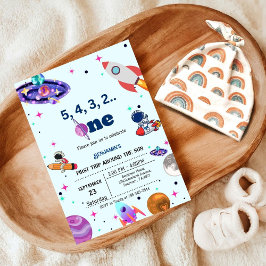 Invitación Astronauta Espacio primer viaje alrededor del cump