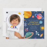 Astronauta fotográfico planetas espacio niño cumpl