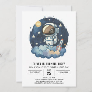 Invitación Astronauta niño astronauta de moda Rocket Cumpleañ