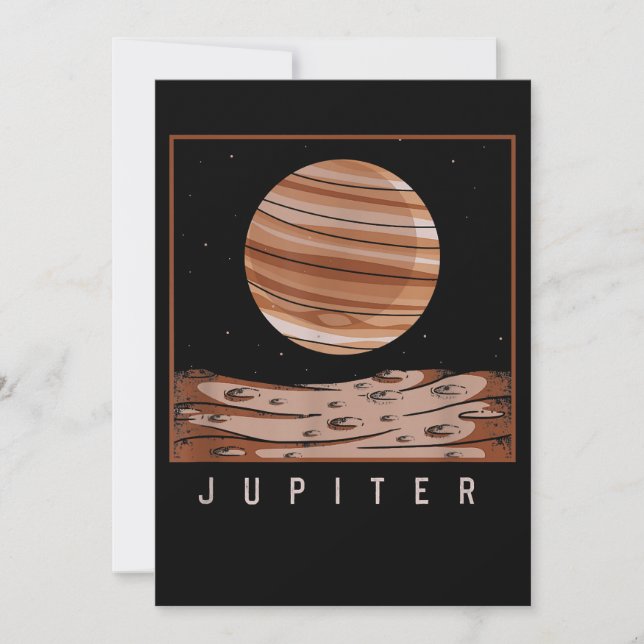 Invitación Astronomía del Planeta de Júpiter, en el espacio e (Anverso)