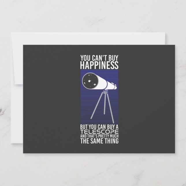 Invitación Astronomía - No se puede comprar la felicidad (Anverso)