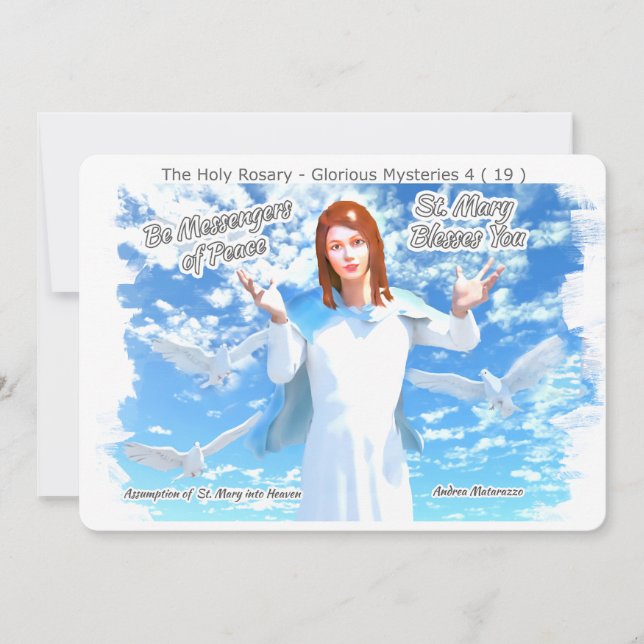 Invitación Asunción de Santa María al Cielo (Anverso)