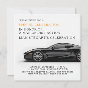 Invitación Asunto de Autos de Alta Gama