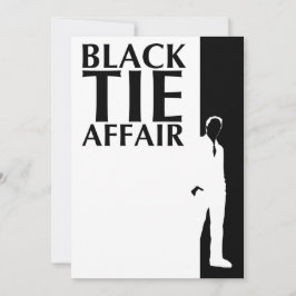 Invitación asunto de corbata negra : silueta seria