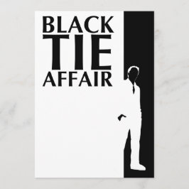 Invitación asunto de corbata negra : silueta seria