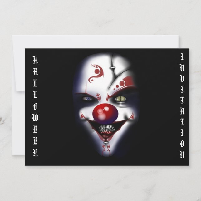 invitación asustadiza de Halloween (Anverso)