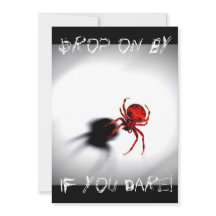 Invitación asustadiza de Halloween de la araña