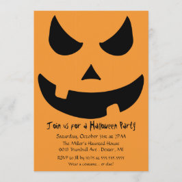 Invitación Asustado Jack-o-lantern Fiesta de calabaza de Hall