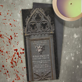 Invitación Asustado monumento Halloween Cementerio de la Fies