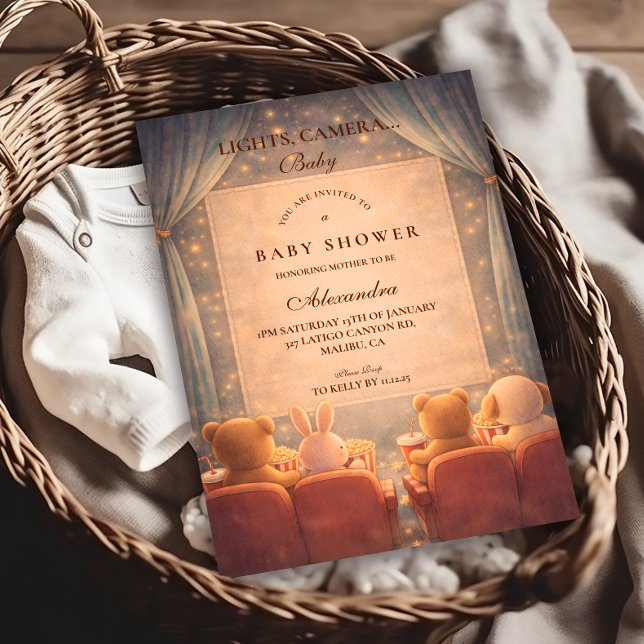 Invitación At Home Movie Night Baby Shower (Subido por el creador)