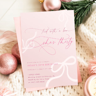 Invitación Atadas con un lazo de cinta Cumpleaños de 30 años 