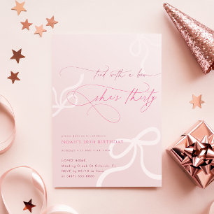 Invitación Atadas con un lazo de cinta Cumpleaños de 30 años