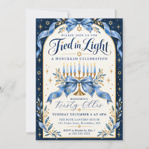 Invitación Atado en Hanukkah de Luz